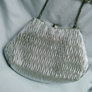 handmade Bags - Handmade silver retro purse w/ocean embellishments handmade Bags - Handmade silver retro purse w/ocean embellishments